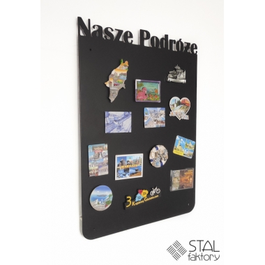 Tablica magnetyczna na magnesy Nasze Podróże #1 - 40x54,5cm
