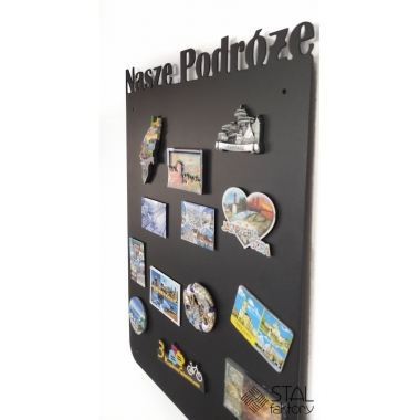 Tablica magnetyczna na magnesy Nasze Podróże #1 - 40x54,5cm